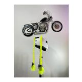 Butik Motor & Motosiklet Uyumlu Neon Sarı Çift Örgülü Saç Kask Dış Aksesuarı