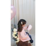 Butik Müslin Kapitone Elyaf Dolgulu Kız Çocuk Ceket - 5 - 6 Yaş - 01P-Pembe