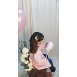 Butik Müslin Kapitone Elyaf Dolgulu Kız Çocuk Ceket - 9 - 10 Yaş - 01P-Pembe