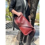 Butik Olea Rebel Zımbalı Kadın Omuz Çantası - Kırmızı