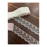 Butik Piyasa Güpür dantel tül 9 metre piyasa desen 1. Kalite dokuma pudra krem beyaz