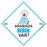 Butik Plaka Dikkat Arabada Bebek Var /ikaz Levhası/emzikli Erkek Bebek