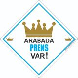 Butik Plaka Dikkat Arabada Bebek Var / Taçlı Prens Model