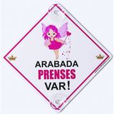 Butik Plaka Dikkat Arabada Bebek Var/İkaz Levhası/ Peri Kızı