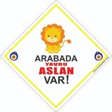 Butik Plaka Dikkat Arabada Bebek Var/ikaz Levhası/yavru Aslan