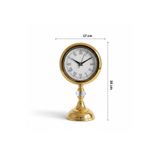Butik Saat Metal Rustik Kristal Gold Masa Saati | 30x17 cm | Butik Saat