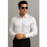 Butik Şık ve Parlak Slim Fit Beyaz Erkek Gömlek