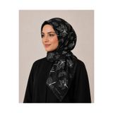Butik Siyah Beyaz Kaliteli Yüzde 95 Pamuk Eşarp Yazma