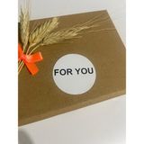 Butik Sosyetik For You Siyah Yazılı Yuvarlak Yapışkanlı Etiket 5 x 5 cm 100 Adet
