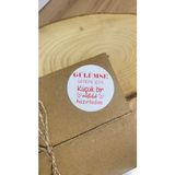 Butik Sosyetik Gülümse Kırmızı Yazılı Yuvarlak Yapışkanlı Etiket 5x5 cm 100 Adet