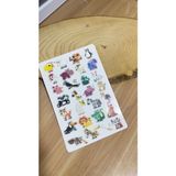 Butik Sosyetik Hayvanlar Sticker Set A5 Kağıt 2 Sayfa Toplam 56 Adet Sticker