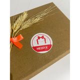 Butik Sosyetik Hediye Kırmızı Yazılı Yuvarlak Yapışkanlı Etiket 5 x 5 cm 100 Adet