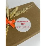 Butik Sosyetik Her Paket Bir Mutluluk Kırmızı Yazılı Yuvarlak Yapışkanlı Etiket 3 x 3 cm 150 Adet