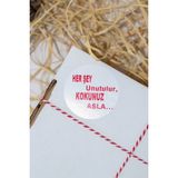 Butik Sosyetik Herşey Unutulur Kokunuz Asla Beyaz 50 mm Yuvarlak Yapışkanlı Sticker Etiket 100 Adet