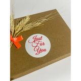 Butik Sosyetik Just For You El Yazılı Yuvarlak Yapışkanlı Etiket 4 x 4 cm 120 Adet