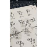 Butik Sosyetik Şeffaf Etiket Söz, Kına, Nişan Hatırası 4x5 cm 42 Adet