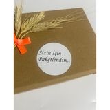Butik Sosyetik Sizin Için Paketlendim Siyah Yazılı Yuvarlak Yapışkanlı Etiket 3 x 3 cm 150 Adet