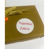 Butik Sosyetik Teşekkür Ederiz Kırmızı Yazılı Yuvarlak Yapışkanlı Etiket 5 x 5 cm 100 Adet