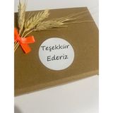Butik Sosyetik Teşekkür Ederiz Siyah Yazılı Yuvarlak Yapışkanlı Etiket 5 x 5 cm 100 Adet