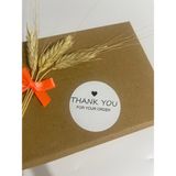 Butik Sosyetik Thank You For Your Order Kalpli Siyah Yazılı Yuvarlak Yapışkanlı Etiket 4 x 4 cm 120 Adet