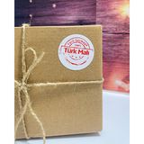 Butik Sosyetik Yerli Sermaye Türk Malı Yazılı Yuvarlak Yapışkanlı Etiket 3 x 3 cm 150 Adet