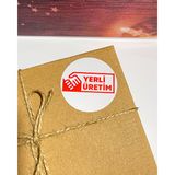 Butik Sosyetik Yerli Üretim Yazılı Yuvarlak Yapışkanlı Etiket 4 x 4 cm 120 Adet
