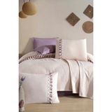 Butik Tek Kişilik Püsküllü Pike Takımı Bohamline V8 Taş Rengi