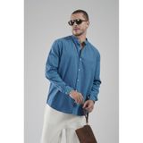 Butik Trend Biz Klasik Regular Kalıp Hakim Yaka Keten Gömlek