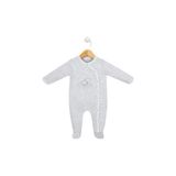Butik Unisex Model %100 Pamuklu Organik Kumaş Prematüre Bebek Tulumu - Gri - 2