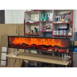 Butik Yeni Sezon Elektrikli Şömine Elegance Seri Siyah (Gümüş Metal Ayak) 170CM Bluetootlu Kumandalı Ses Sistemi 4 Farklı Renk Uzaktan Kumandalı - Siyah - Gümüş - şömineli