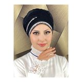 BUTİKAMBAR Kristal Taşlı Abiye Şal Bone