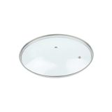 Butikdekor 30 Cm Cam Kapak Tencere Tava Cam Kapağı Metal Çerçeveli Buhar Delikli Tutma Tepesiz
