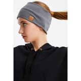 Butikgiz Açık Gri Kadın Pamuklu Termal, Kaymaz, Terletmez, Ultra Hafif, Spor Saç Bandı Bandana Buff - Renkli