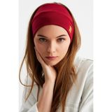 Butikgiz Bordo Kadın Pamuklu Termal, Kaymaz, Terletmez, Ultra Hafif, Spor Saç Bandı Bandana Buff - Renkli