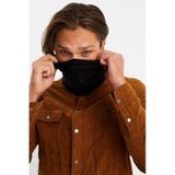 Butikgiz Erkek 4 Fonksiyonlu Koruyucu Pamuklu, Esnek, Terletmez, Bandana, Boyunluk, Maske - Tek Ebat / Siyah Siyah