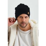 Butikgiz Erkek Siyah Termal %100 Pamuklu Soft 2 Stil 1 Arada Bere Premium Cuts Serisi