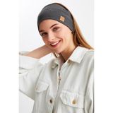 Butikgiz Füme Kadın Pamuklu Termal, Kaymaz, Terletmez, Ultra Hafif, Spor Saç Bandı Bandana Buff - Renkli