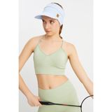Butikgiz Kadın Buz Mavi Uv Korumalı Katlanır Üstü Açık Yumuşak Siperli Pamuklu Penye Tenis Vizör Şapka - Renkli - Standart