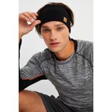 Butikgiz Siyah Erkek Pamuklu Kaşkorse, Kaymaz, Terletmez, Ultra Hafif, Spor Saç Bandı Bandana Buff - Standart