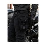 BUTİKOLEA Motosiklet Bacak Çantası Taktik Bel ve Bacak Askılı Çok Gözlü Suya Dayanıklı Outdoor Seyahat Çantası Siyah