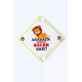 BUTİKPLAKA butikplaka224110480 Dikkat Arabada Bebek Var/pleksi 15X15 Cm 3 Mm Ikaz Levhası/minik Aslan