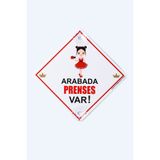 BUTİKPLAKA Dikkat Arabada Bebek Var pleksi malzeme(güneşten yamulmaz) 15x15 cm 3mm