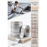 Bütil Bant Güçlü Su Sızdırmaz İzolasyon Çatı Oluk Tamir Bandı Alüminyum 48 Mmx 8 Metre 718910