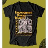 Butişört 'antik Yunan - Education Is Power‘ Baskılı 'regular-Fit' Unisex Tişört - 0-Siyah - M