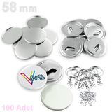 Buton Anahtarlık Açacak Toptan Satış VG58BANS Ø 58 mm Montajsız Sarf (100)