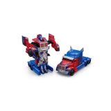 Butonla Form Değiştirebilen Çek Bırak Mekanizmalı Optimus Prime Oyuncak Araba