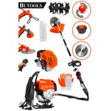 Butools Bs-24 Sırt Tipi Benzinli Motorlu Ot Çalı Tırpanı Çim Biçme Makinesi Tirpan Canavar Başlık