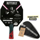 Butterfly Dimitrij Ovtcharov Black Masa Tenisi Raketi Ittf Onaylı - Raket Kılıflı - Siyah - Kırmızı