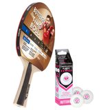 Butterfly® Timo Boll Bronz Masa Tenisi Raketi | Masa Tenisi Raketi Bat TT Hobi Raketi Hırslı Eğlence Oyuncuları için | ITTF Sertifikalı Addoy Kaplama | İçbükey Sap Şeklinde | Ahşap Rengi
