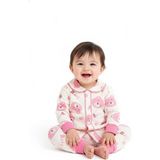 Buufuu Bebek Yenidogan Çocuk Pamuklu Oya'li Alt Üst Takım Hediyelik - Pembe - Beyaz - 0 - 6 Ay